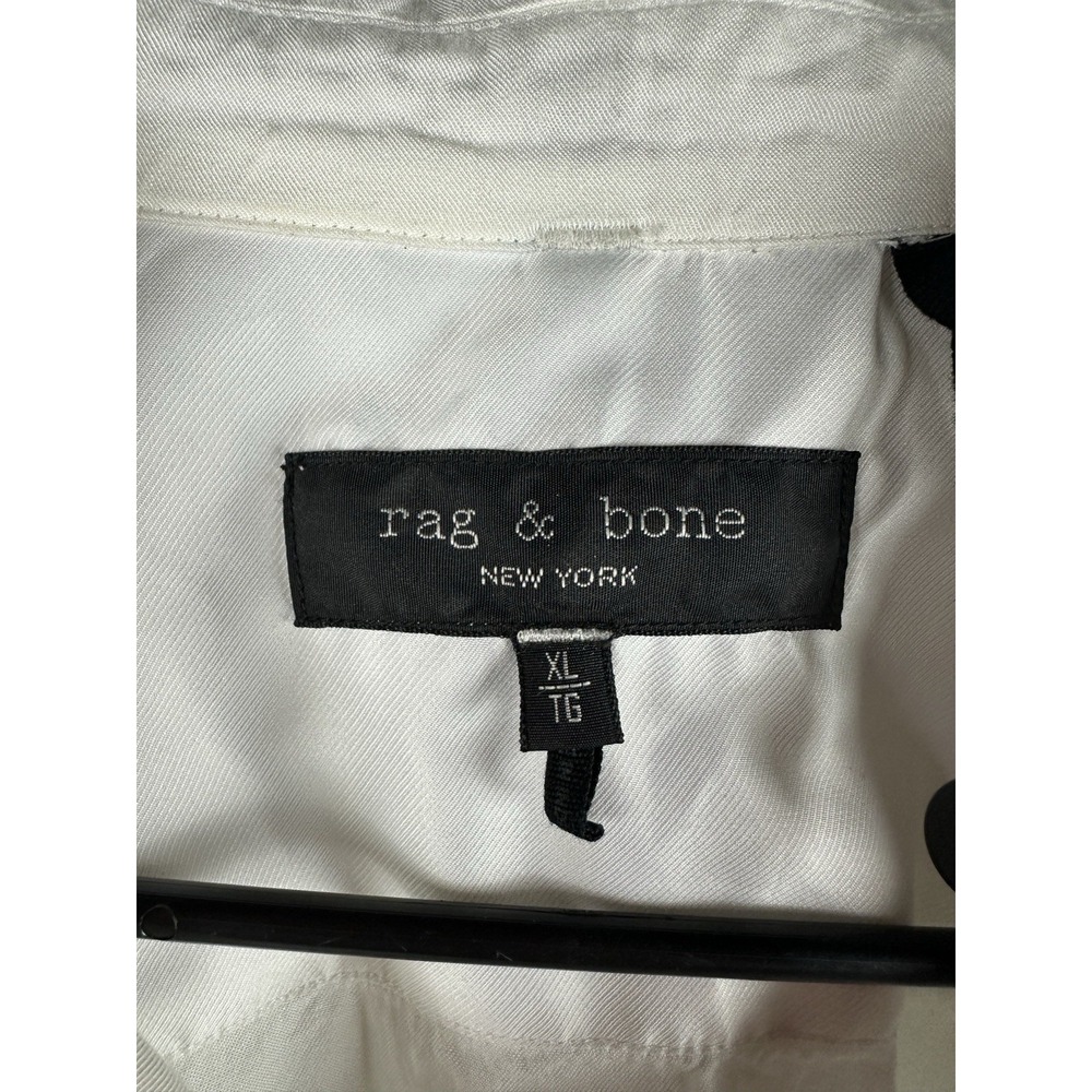 NEW - mens - RAG & BONE shirt - XL - VERY RESORT EMBROIDERED SHIRT - Aged White - Picture 4 of 7